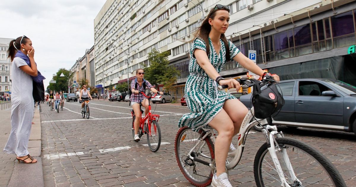 Велопарад дівчат у Києві _12 / © УНІАН