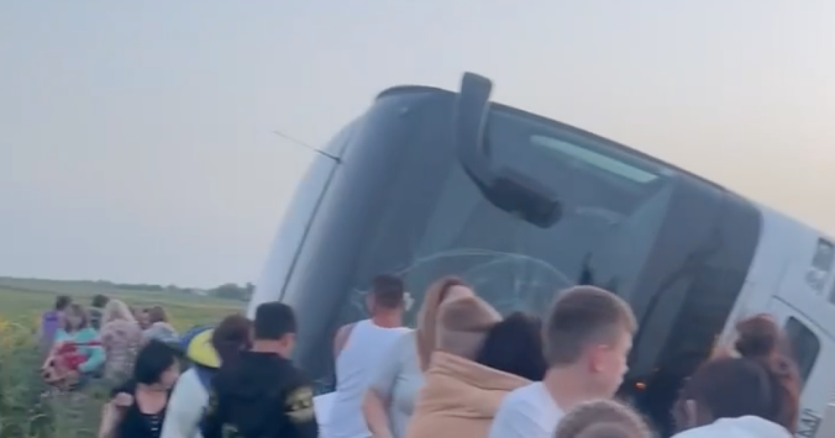У Румунії перевернувся автобус з українцями / Фото: скриншот
