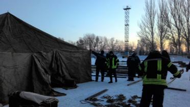 Рятувальники показали, як працюють пункти обігріву та польові кухні в Авдіївці / © ГУ ДСНС України у Донецькій області