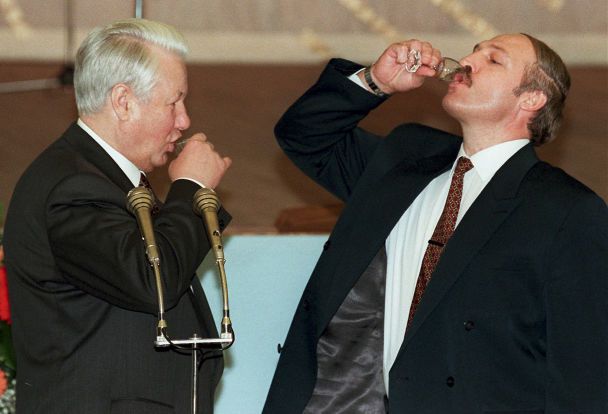 Єльцин і Лукашенко, квітень 1996 / AP / © 