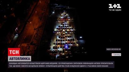 Новости Винницы: автолюбители устроили традиционный предновогодний флешмоб