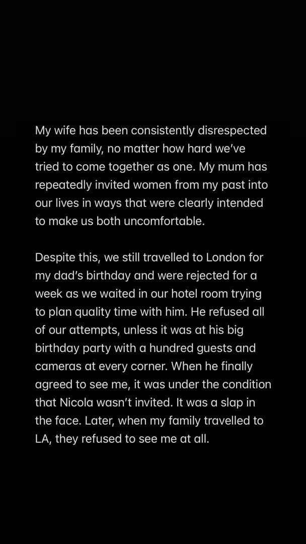 Допис Брукліна Бекхема / © instagram.com/brooklynpeltzbeckham