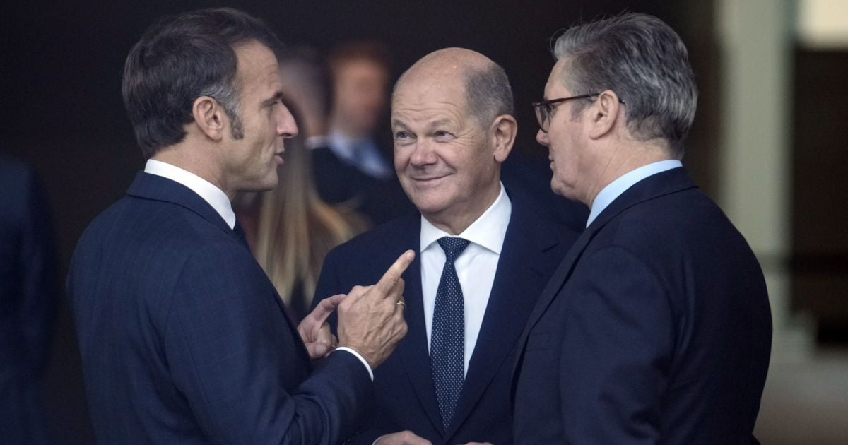 Эммануэль Макрон, Кир Стармер и Олаф Шольц