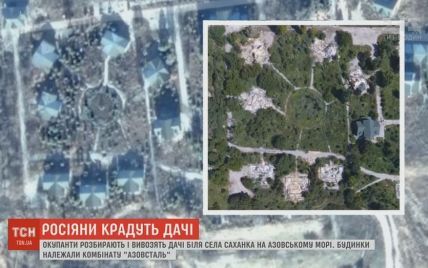 На линии разграничения оккупанты разбирают элитные дачные дома и вывозят в Россию