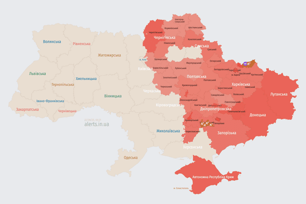Росія атакує Україну БпЛА: напрямок руху цілей