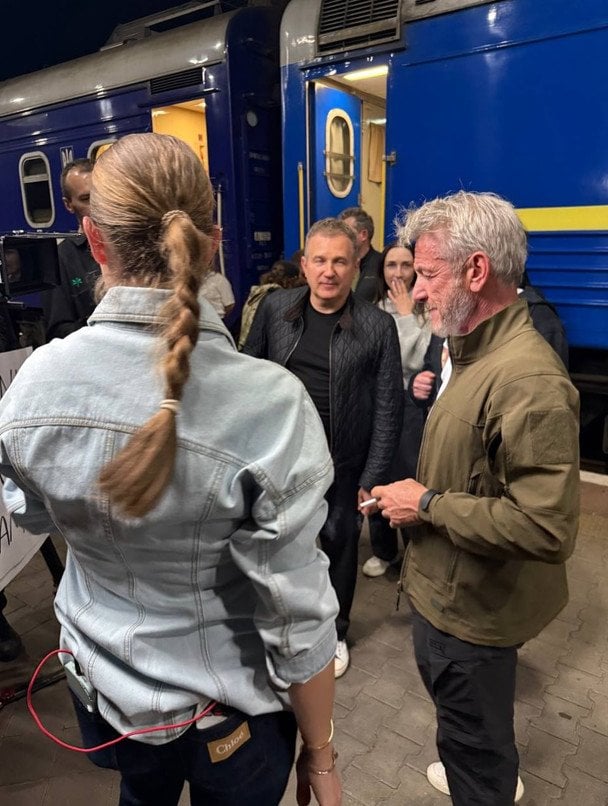 Юрій Горбунов, Катерина Осадча та Шон Пенн / © instagram.com/gorbunovyuriy