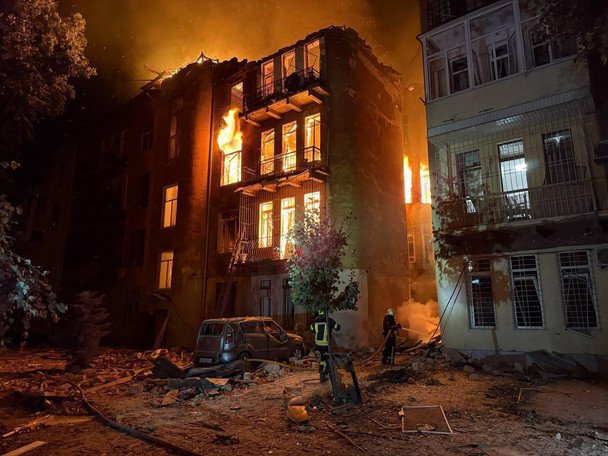 Пожар в Одессе в результате атаки 20 июня / © Facebook/Геннадий Труханов