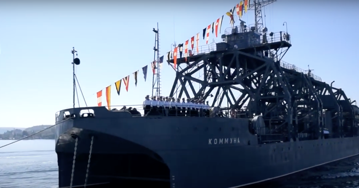 Рятувальне судно "Комуна" Чорноморського флоту РФ / Скриншот з відео