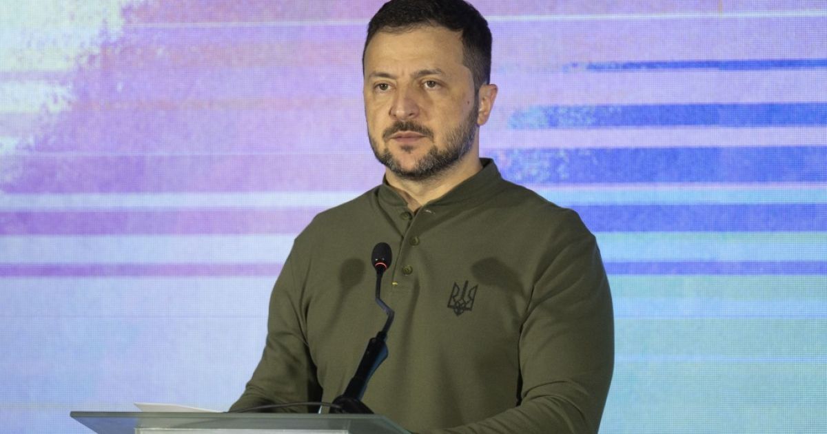 Президент Украины Владимир Зеленский на конференции "Объединенные ради справедливости"