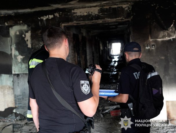 Пожар в гостинице «Власта» во Львове / © Полиция Львовской области