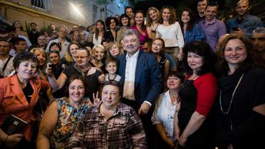 Порошенко в Pizza Veterano_04 / © twitter/Петро Порошенко