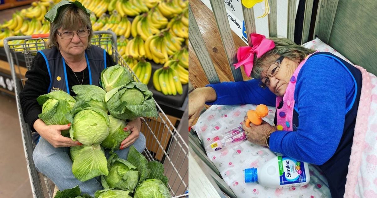 Працівниця-жартівниця робить вірусні знімки для Walmart: фотографується в капусті і позує у шинах