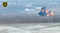 Момент знищення російського Су-25 та пошкодження гелікоптера Мі-8 на околицях Торецька