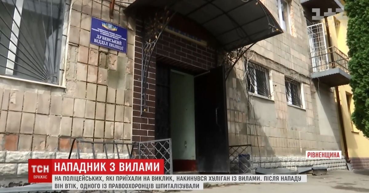 П’яний селянин проштрикнув вилами копа і побив поліцейську машину на Рівненщині