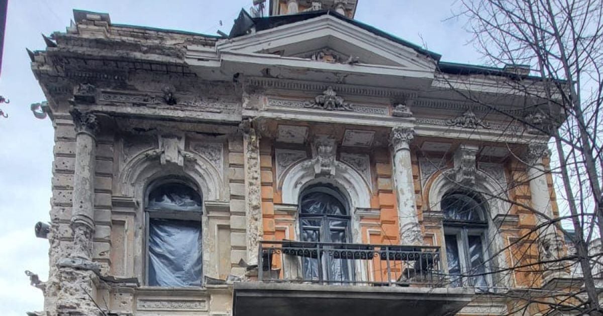 Последствия атаки российских дронов на Киев 1 января