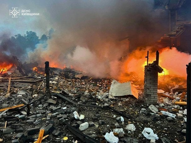 Удар по Київщині 25 травня / © ДСНС