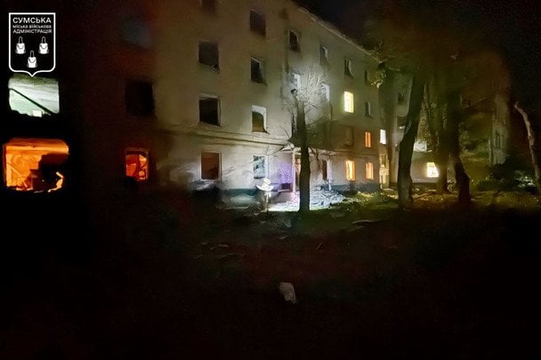 Наслідки атаки на Суми / © Telegram начальника Сумської МВА Сергія Кривошеєнка