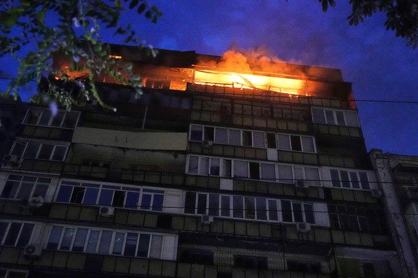 Киев в огне и дыму — атака РФ по столице 10 июля в фото