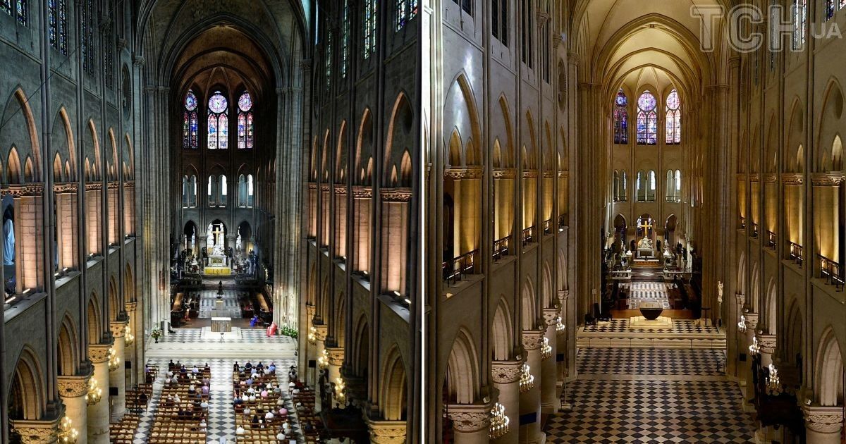 Собор Парижской Богоматери в 2019 и 2024 годах