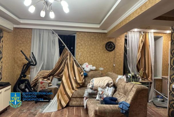 Наслідки ракетного удару по Дніпру / Фото: Дніпропетровська обласна прокуратура