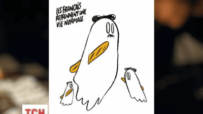 Сатиричний журнал «Шарлі Ебдо» опублікував нову карикатуру, присвячену терактам в Парижі