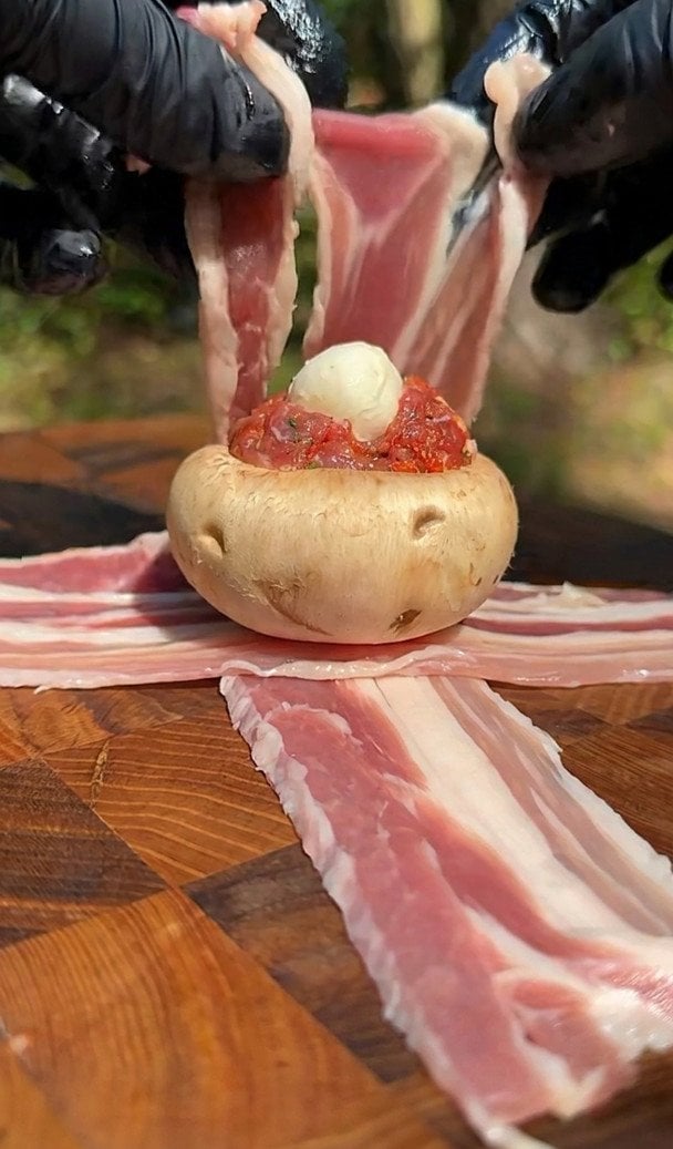 Грибні BBQ-бомби з моцарелою tiktok.com/@kubfood