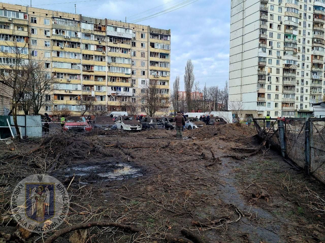 Наслідки ракетної атаки по Києву 21 березня / © Київська міська військова адміністрація
