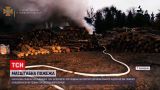 Новости Львовской области: на деревообрабатывающем предприятии произошел масштабный пожар