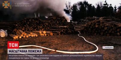 Новости Львовской области: на деревообрабатывающем предприятии произошел масштабный пожар