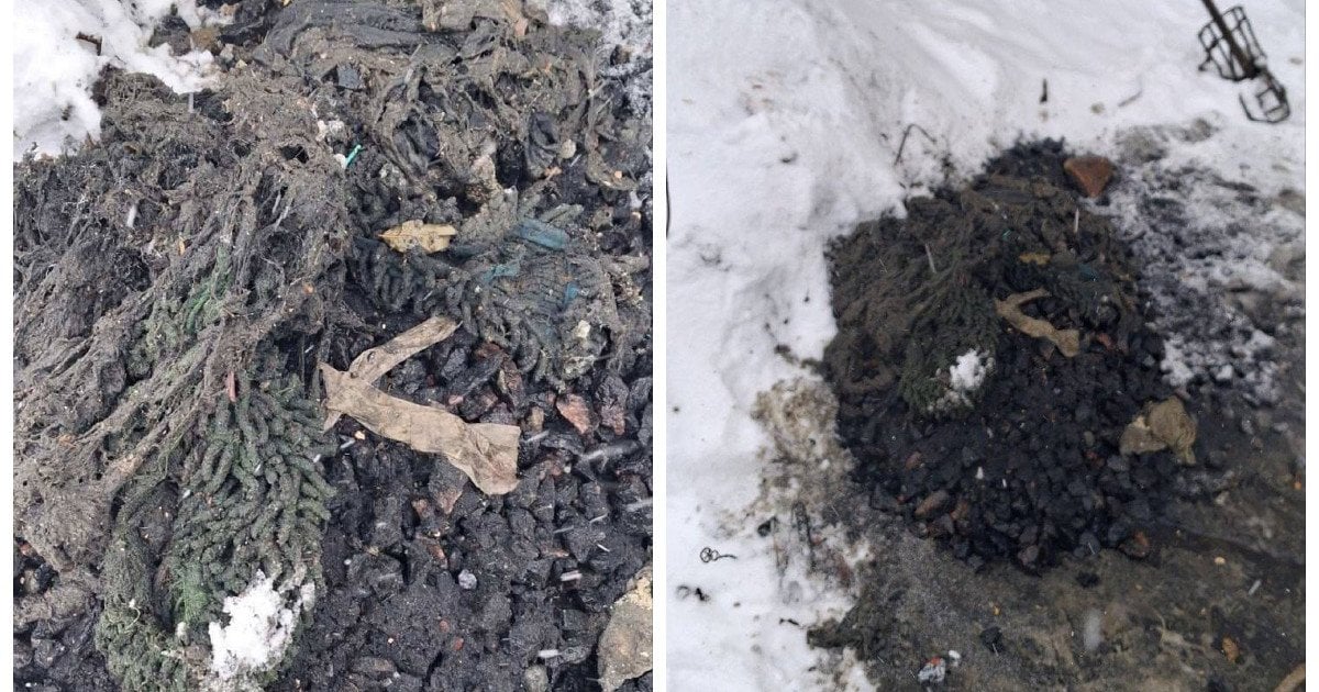 Килим, який витягли з каналізації в Черкасах