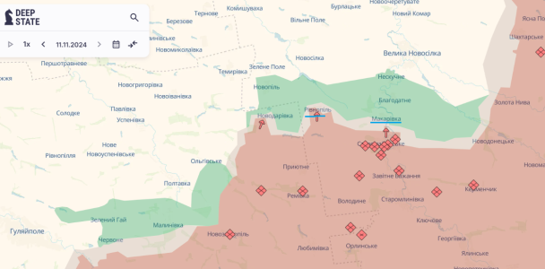 Ровнополь и Макаровка на карте / © Deepstatemap