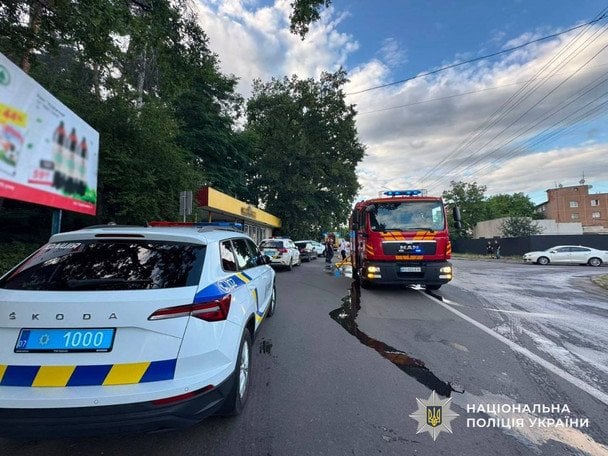 На території лісового масиву, де пролунали постріли, виникла пожежа / © Національна поліція України