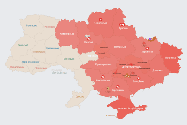 Ворог атакує Україну БпЛА: напрямок цілей