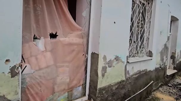 Shelling of the gymnasium in Kherson on November 22 / Screenshot