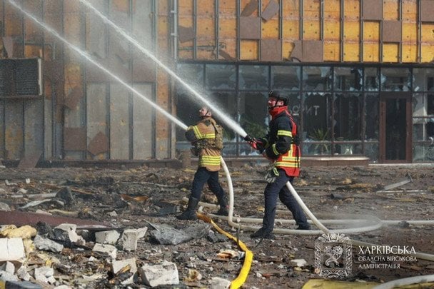 Наслідки ворожого удару по Харкову 2 квітня / © Олег Синєгубов