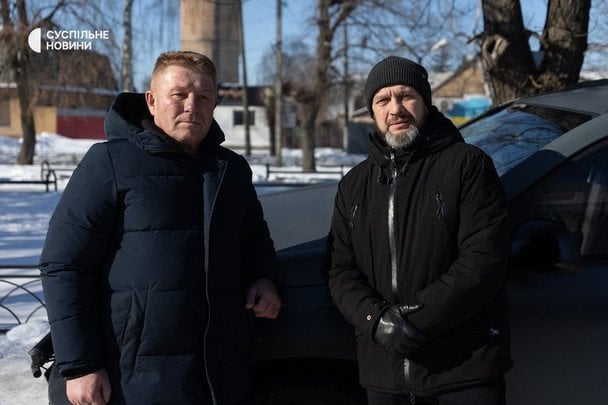 Лидер ветеранского союза «Корсунь-Шевченковская Сечь» Валерий Мотуз (справа) с побратимом