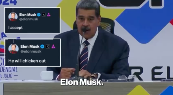 Ніколас Мадуро викликав Ілона Маска на бій і той погодився / Скриншот