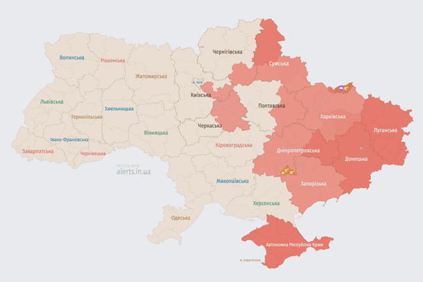 Росія атакує Україну БпЛА: напрямок руху