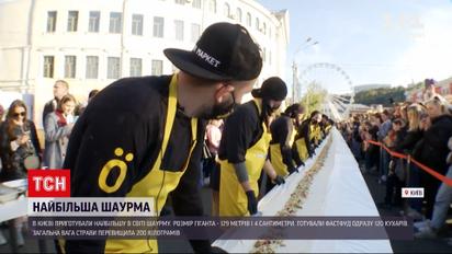 Новини України: у Києві зробили найбільшу в світі шаурму