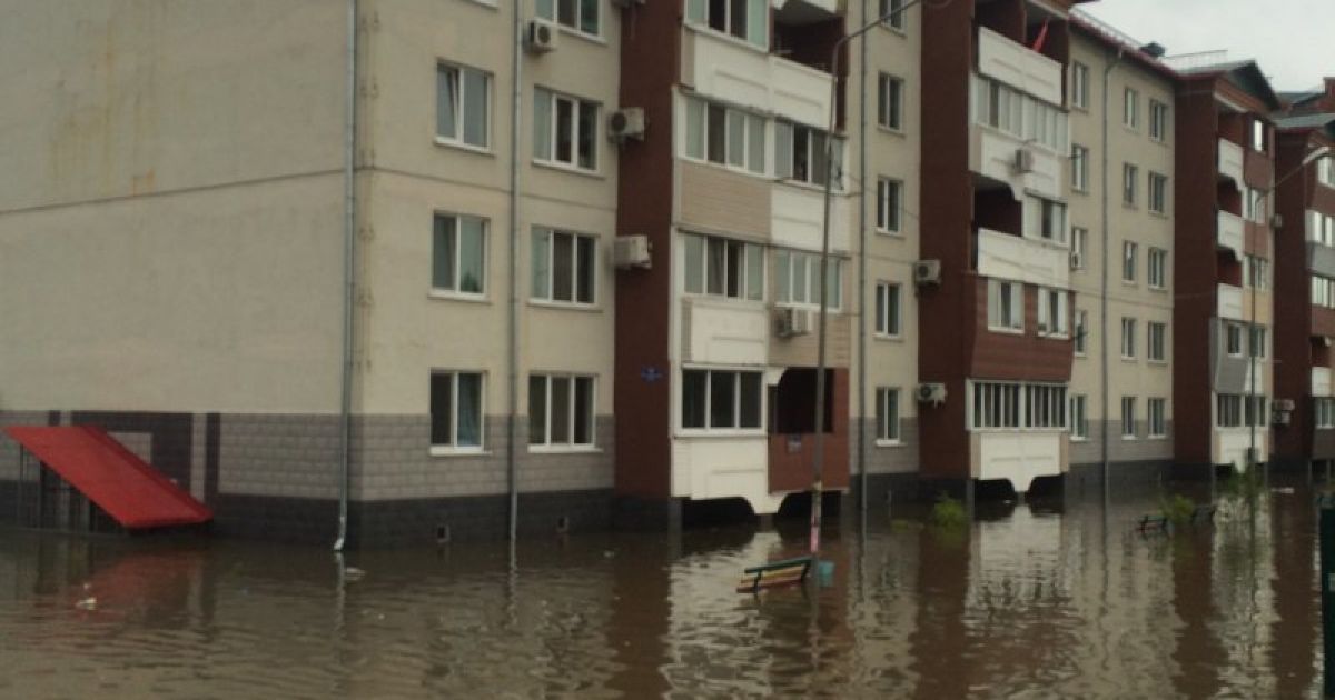 Часть Уссурийска накрыло наводнением / © Вести Приморье