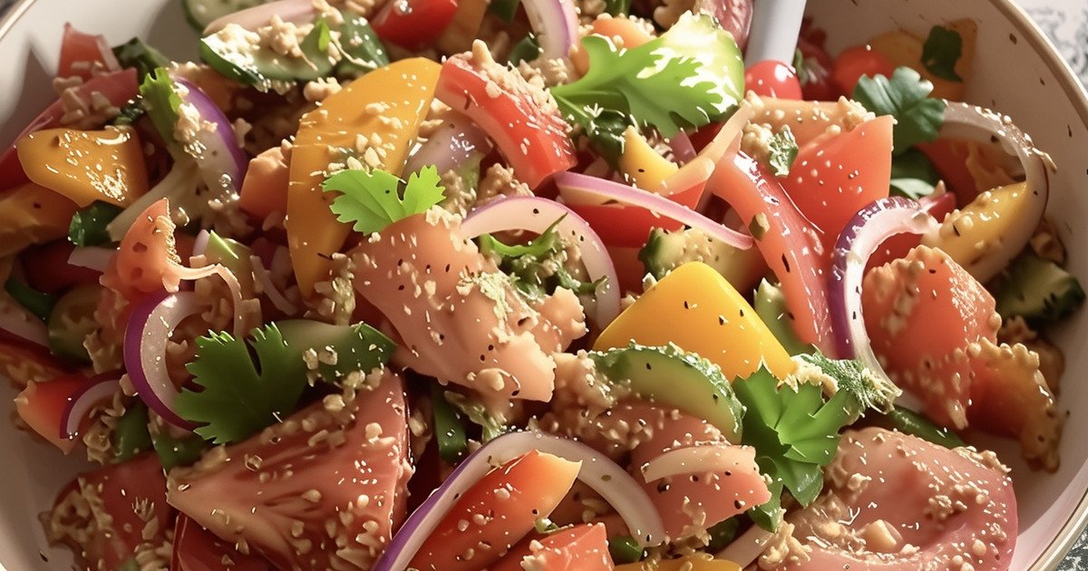 Грузинский салат с ореховой заправкой instagram.com_tastystories.feed