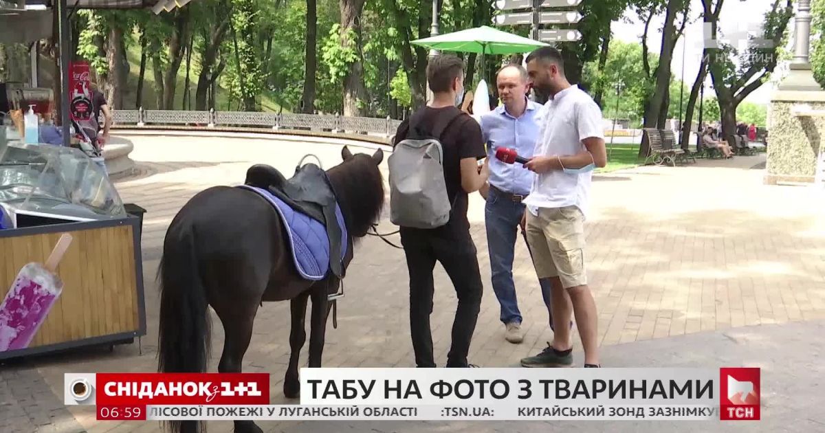 Киевская власть запретила фотографирование с экзотическими животными на улицах города