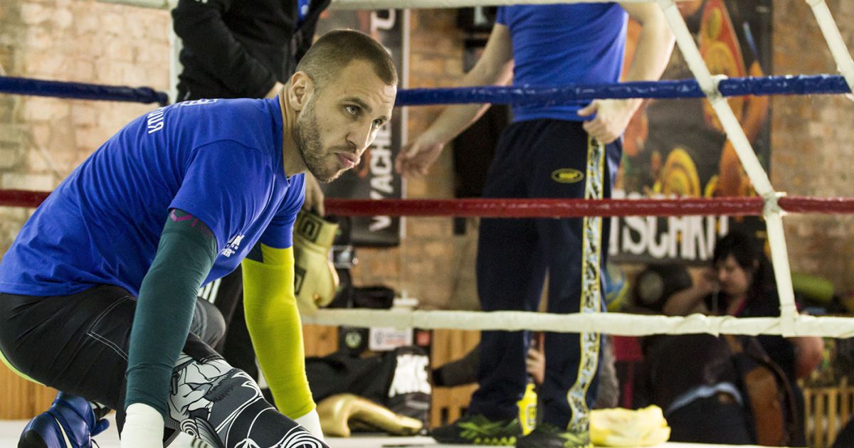 Макс Бурсак провел открытую тренировку перед боем с Билли Джо Сондерсом. 
Фото - Надежда Мельниченко