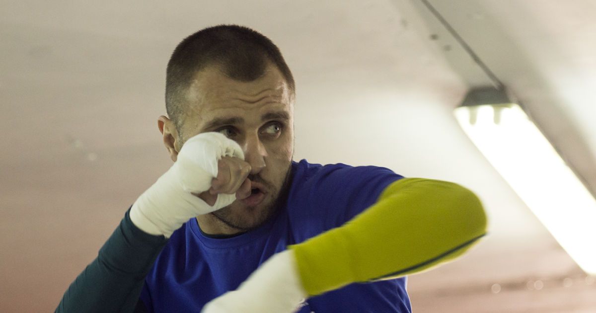 Макс Бурсак провів відкрите тренування перед боєм із&nbsp; Біллі Джо Сондерсом.  
  Фото - Надія Мельниченко / © Проспорт
