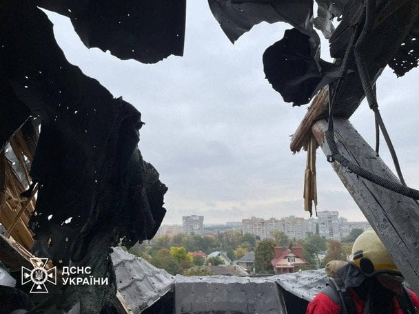 Damage at the perinatal center in Sumy after the October 6 attack