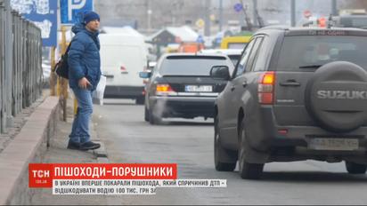 Пешехода, нарушившего правила дорожного движения, впервые в Украине наказал суд