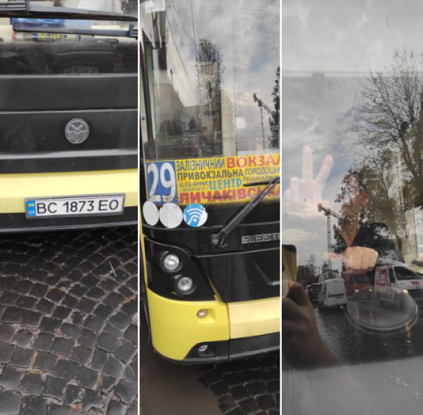 У Львові водій автобуса зачинив двері перед ветераном Фото: roman.hlushko/facebook / ©