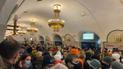 Из-за сообщения о заминировании центральных станций в киевском метро образовался коллапс (фото, видео)
