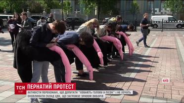 "Страуси" вимагають під Верховною Радою оновити склад ЦВК