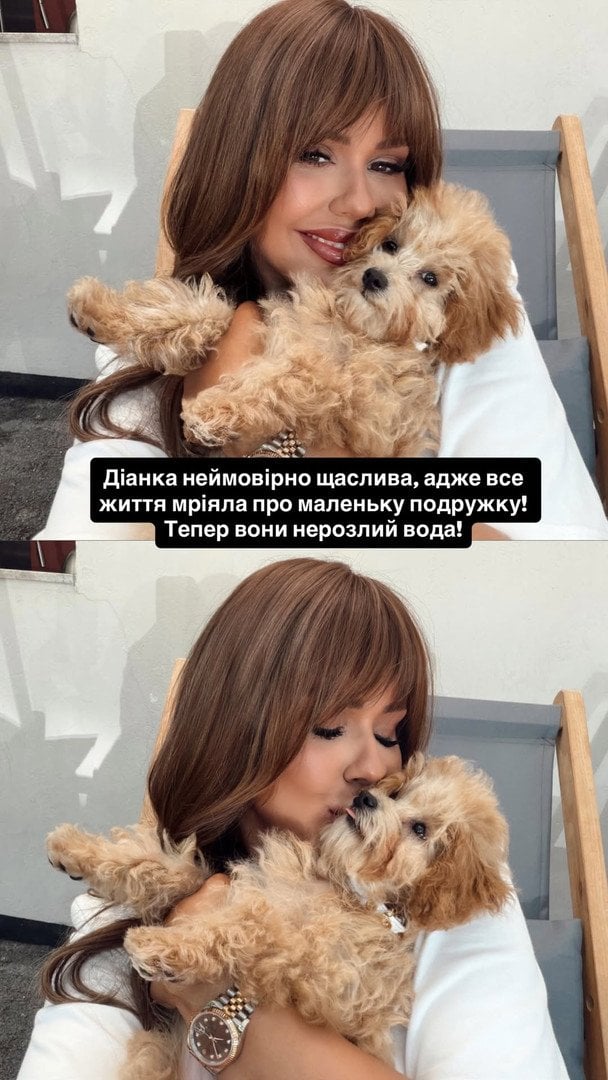 Диана Зиброва с собачкой / © instagram.com/pavlo_zibrov